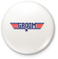 printfashion Groom - Top gun - Kitűző, hűtőmágnes - Fehér (13156220)