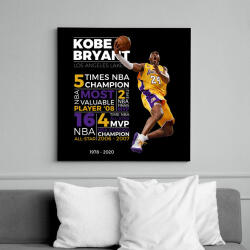 printfashion Kobi Bryant Dark - Vászonkép - Fekete (6651434)