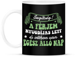 printfashion Nyugdíjas férjem van - Bögre - Fekete (9067988)
