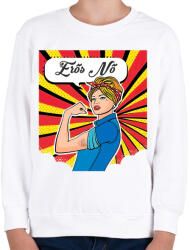 printfashion Erős nő - Gyerek pulóver - Fehér (4113966)