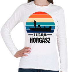 printfashion A legjobb pecás - Női hosszú ujjú póló - Fehér (4834441)