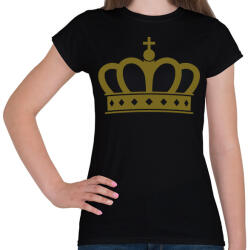 printfashion korona - Női póló - Fekete (14158409)
