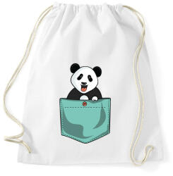 printfashion ZSEB-Panda - Sportzsák, Tornazsák - Fehér (276710)