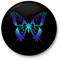 printfashion Pillangó - Kitűző, hűtőmágnes - Fekete (3096411)