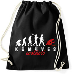 printfashion Kőműves evolúció - Sportzsák, Tornazsák - Fekete (10292040)