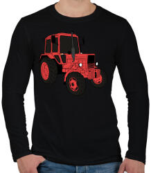 printfashion traktor - Férfi hosszú ujjú póló - Fekete (6044682)