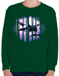 printfashion Utazás az ismeretlenbe - Gyerek pulóver - Sötétzöld (395267)