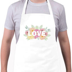 printfashion Love virágokkal - Kötény - Fehér (4916066)