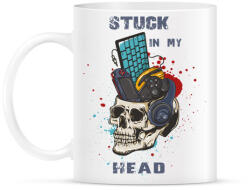 printfashion Beragadt a fejembe - Bögre - Fehér (790100)