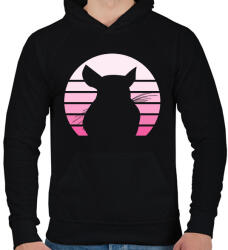 printfashion Csincsilla - Férfi kapucnis pulóver - Fekete (13349085)