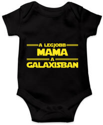 printfashion A legjobb mama a galaxisban - Baba Body - Fekete (16511407)