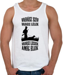 printfashion Vadász szív, vadász lélek - Férfi atléta - Fehér (2769903)