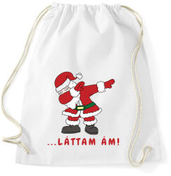 printfashion láttam ám! - Mikulás dabbing - Sportzsák, Tornazsák - Fehér (12035879)