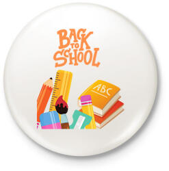 printfashion Back to school! - Kitűző, hűtőmágnes - Fehér (14180501)