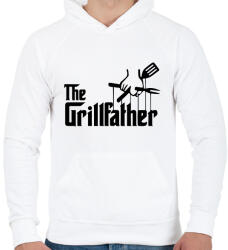 printfashion The grillfather - black - Férfi kapucnis pulóver - Fehér (13686213)