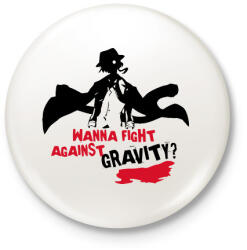 printfashion Bungo Stray Dogs Wanna fight against gravity? - Kitűző, hűtőmágnes - Fehér (16545676)