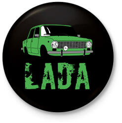 printfashion lada - Kitűző, hűtőmágnes - Fekete (6046559)