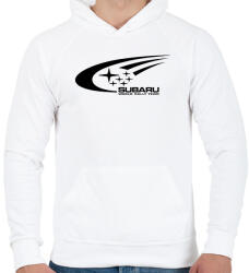 printfashion Subaru Rally Team - Férfi kapucnis pulóver - Fehér (2113922)