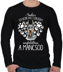 printfashion Megtaláltam a mancsod - Dobermann - Férfi hosszú ujjú póló - Fekete (5451622)