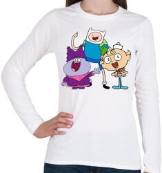 printfashion Chowder, Finn és Nyomi - Női hosszú ujjú póló - Fehér (16010479)