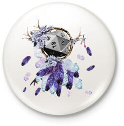 printfashion D20 Álomcsapda (lila) - Kitűző, hűtőmágnes - Fehér (3089062)