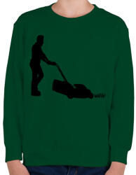 printfashion Fűnyírás - Gyerek pulóver - Sötétzöld (13569304)