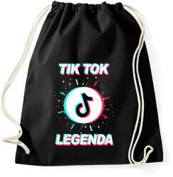 printfashion Tik Tok Legenda - Sportzsák, Tornazsák - Fekete (2134441)