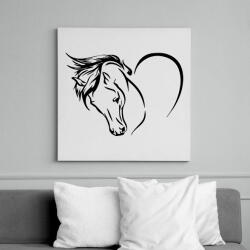 printfashion Lovas szív - Vászonkép - Fehér (6632451)