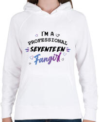 printfashion Fangirl - Seventeen - Női kapucnis pulóver - Fehér (7460829)