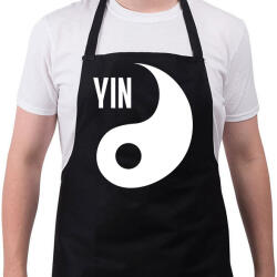 printfashion Yin Yang - Yin - Kötény - Fekete (6994577)