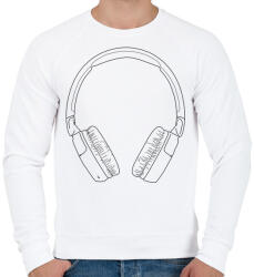 printfashion Fejhallgató - Férfi pulóver - Fehér (5325876)