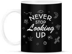 printfashion Never stop looking up (white) - Bögre - Fekete (7331264)