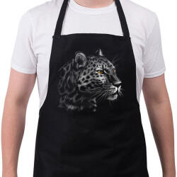 printfashion Leopárd portré - Kötény - Fekete (4939358)