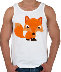 printfashion Róka - Férfi atléta - Fehér (13661501)