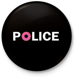 printfashion Rendőr - Kitűző, hűtőmágnes - Fekete (3099035)