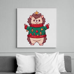 printfashion Süni Karácsony - Vászonkép - Fehér (6638705)