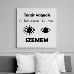 printfashion Tanár vagyok, a hátamon is van szemem - Vászonkép - Fehér (6641109)