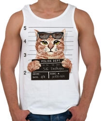 printfashion Rabosított macska - Férfi atléta - Fehér (7064224)