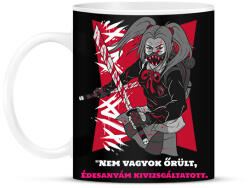 printfashion Nem vagyok őrült, édesanyám kivizsgáltatott. - Bögre - Fekete (12963485)