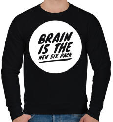 printfashion Brain is the new - Férfi pulóver - Fekete (2230814)