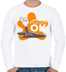 printfashion Minden rendben - Férfi pulóver - Fehér (15758690)