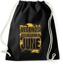printfashion A legendák júniusban születnek - Sportzsák, Tornazsák - Fekete (246631)