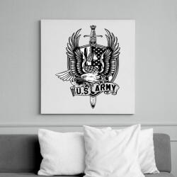 printfashion Amerikai hadsereg - Vászonkép - Fehér (6620835)
