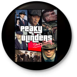 printfashion Peaky Blinders - Kitűző, hűtőmágnes - Fekete (5444525)