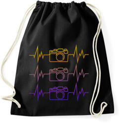 printfashion Fotós szívverés - Sportzsák, Tornazsák - Fekete (16612175)