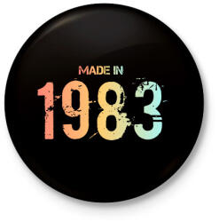 printfashion 1983 - Kitűző, hűtőmágnes - Fekete (6227744)