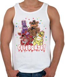 printfashion Five Night At Freddy - Férfi atléta - Fehér (960393)