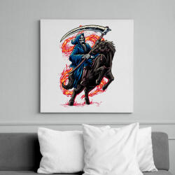 printfashion A halál lovasa - Vászonkép - Fehér (6638656)