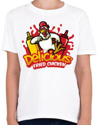 printfashion Fried Chicken - Gyerek póló - Fehér (5114632)