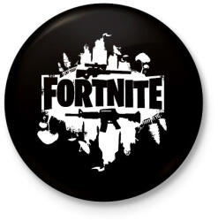 printfashion fortnite - Kitűző, hűtőmágnes - Fekete (14944305)